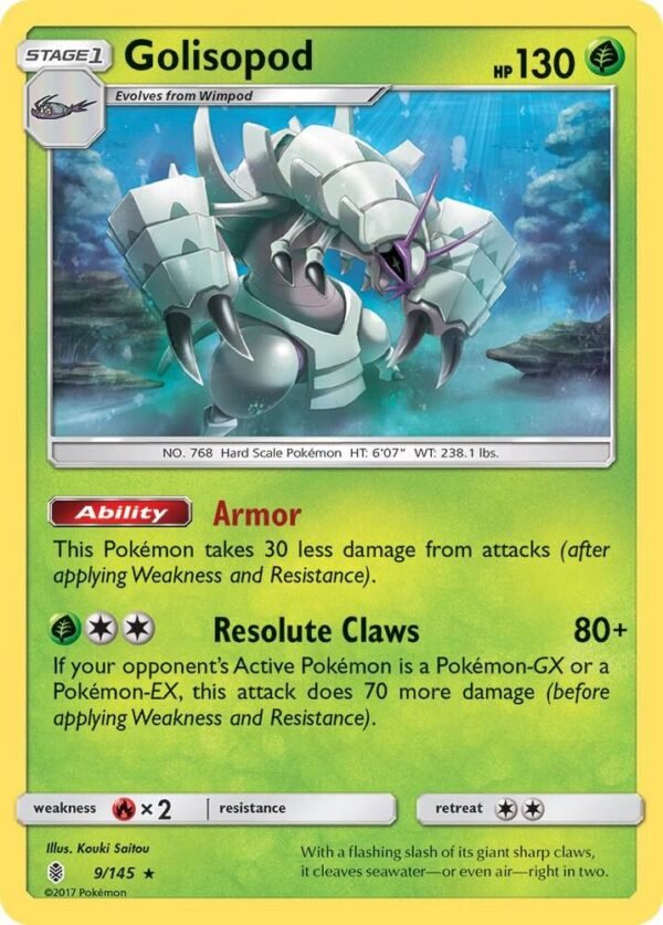 Golisopod 9/145 Reverse Holofoil SM – Guardians Rising Golisopod 9/145 Reverse Holofoil SM – Guardians Rising