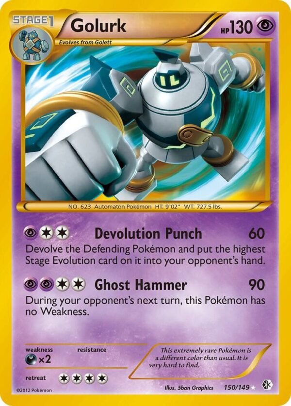 Golurk 150/149 Holofoil Boundaries Crossed Golurk 150/149 Holofoil Boundaries Crossed