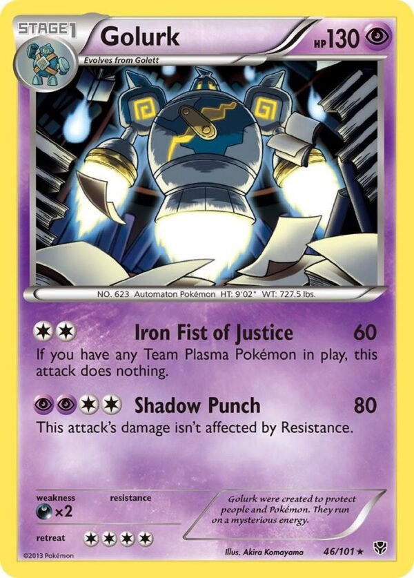 Golurk 46/101 Holofoil Plasma Blast