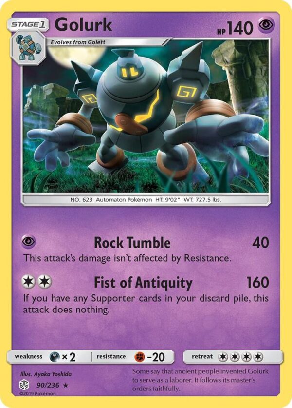 Golurk 90/236 Reverse Holofoil SM – Cosmic Eclipse