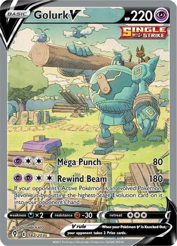 Golurk V (Alternate Full Art) 182/203 Holofoil SWSH07: Evolving Skies Golurk V (Alternate Full Art) 182/203 Holofoil SWSH07: Evolving Skies