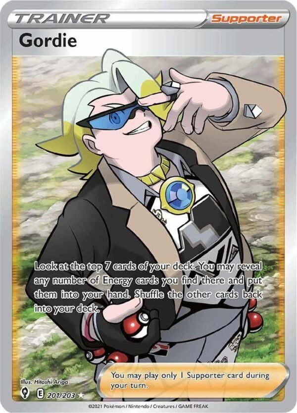 Gordie (Full Art) 201/203 Holofoil SWSH07: Evolving Skies