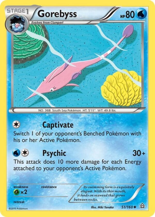 Gorebyss 51/160 Reverse Holofoil XY – Primal Clash Gorebyss 51/160 Reverse Holofoil XY – Primal Clash