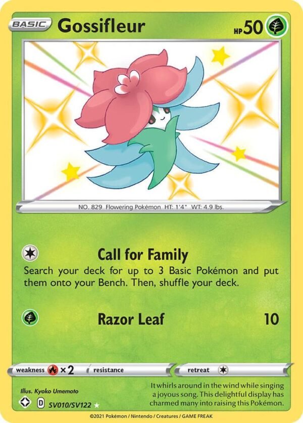 Gossifleur SV010/SV122 Holofoil Shining Fates: Shiny Vault Gossifleur SV010/SV122 Holofoil Shining Fates: Shiny Vault