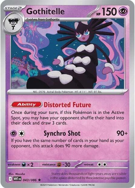 Gothitelle 043/086 Reverse Holofoil SV: White Flare Gothitelle 043/086 Reverse Holofoil SV: White Flare