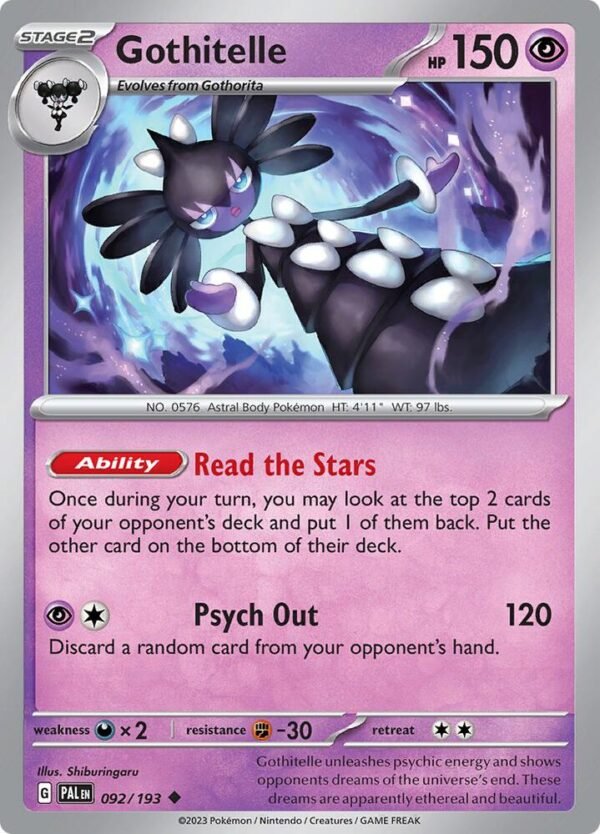 Gothitelle 092/193 Normal SV02: Paldea Evolved Gothitelle 092/193 Normal SV02: Paldea Evolved