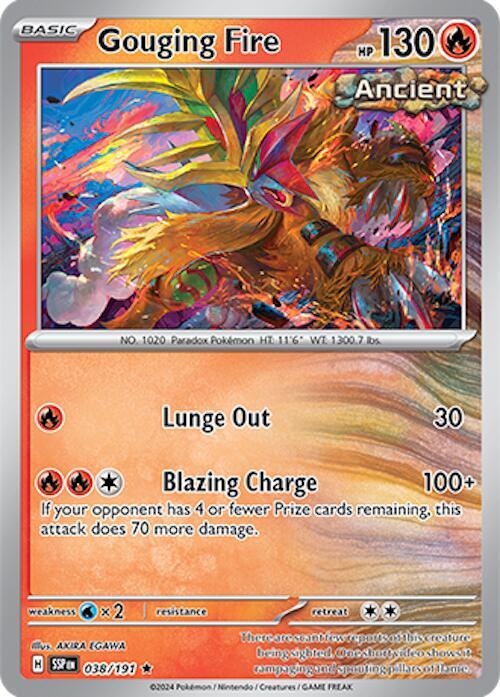 Gouging Fire 038/191 Holofoil SV08: Surging Sparks