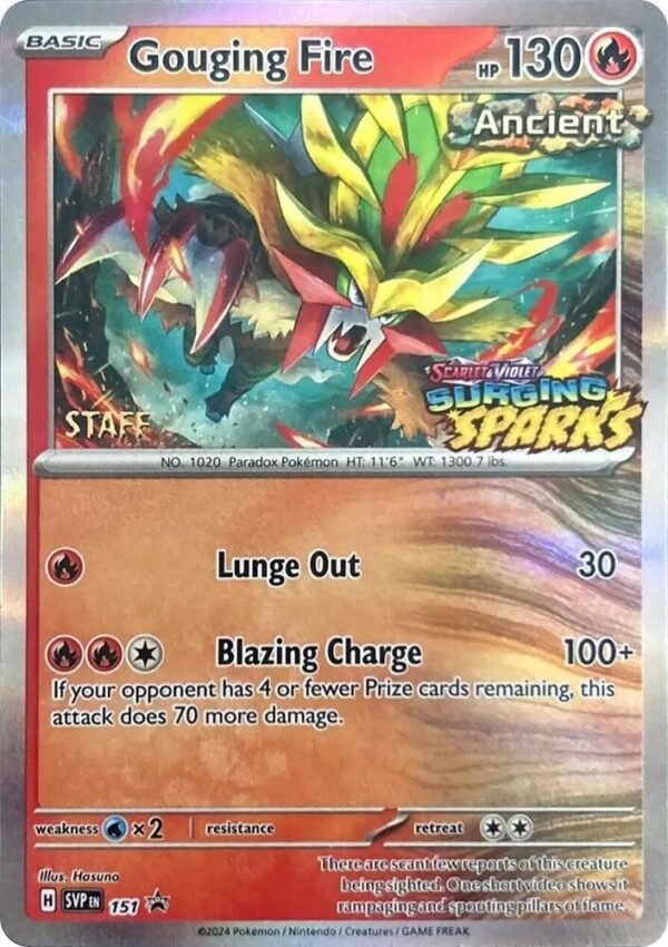Gouging Fire 151 (Staff) Holofoil SV: Scarlet & Violet Promo Cards