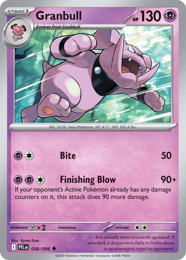 Granbull 038/094 Reverse Holofoil ME02: Phantasmal Flames