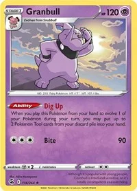Granbull | 116/264 | Normal | SWSH08: Fusion Strike Granbull | 116/264 | Normal | SWSH08: Fusion Strike