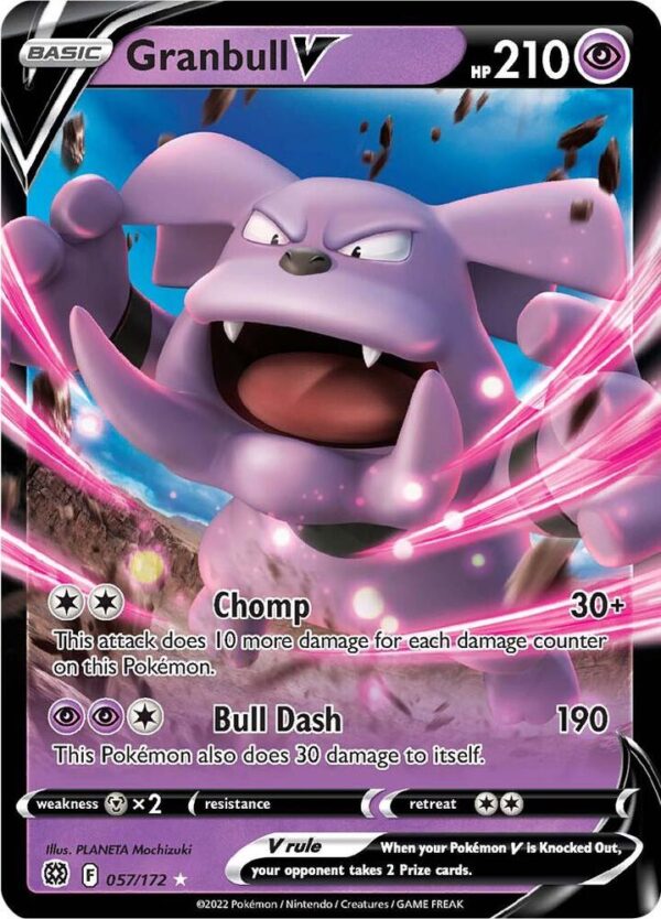 Granbull V 057/172 Holofoil SWSH09: Brilliant Stars Granbull V 057/172 Holofoil SWSH09: Brilliant Stars