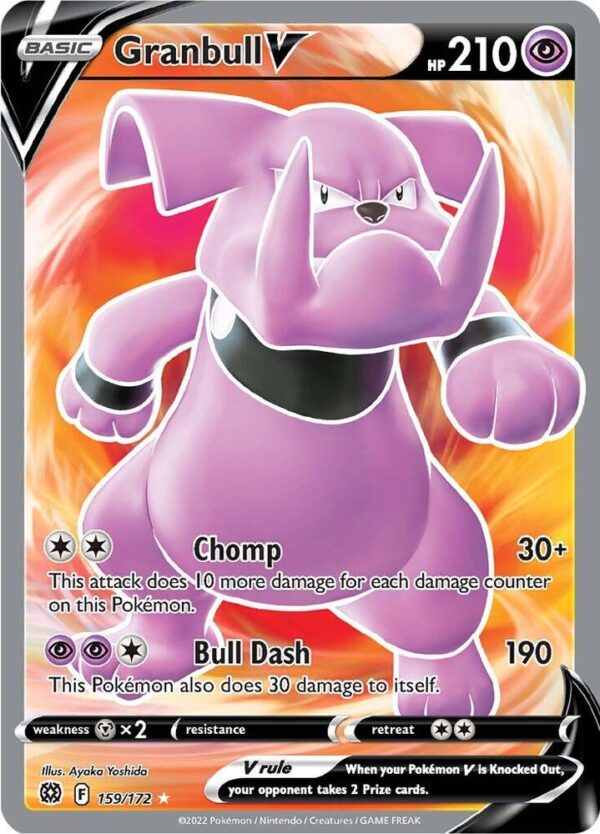 Granbull V (Full Art) 159/172 Holofoil SWSH09: Brilliant Stars