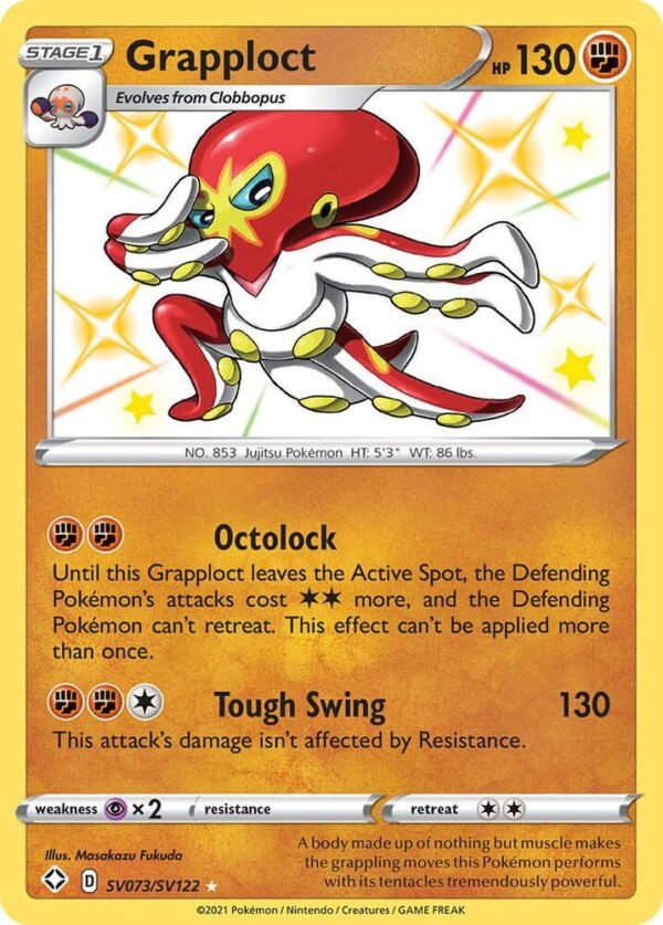 Grapploct SV073/SV122 Holofoil Shining Fates: Shiny Vault Grapploct SV073/SV122 Holofoil Shining Fates: Shiny Vault