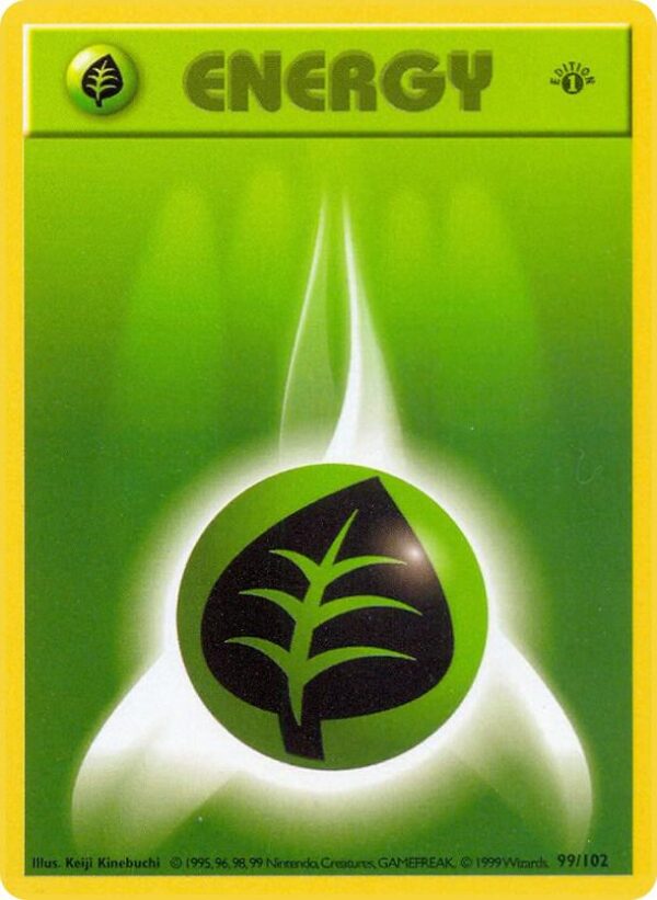Grass Energy 099/102 Unlimited Base Set (Shadowless)