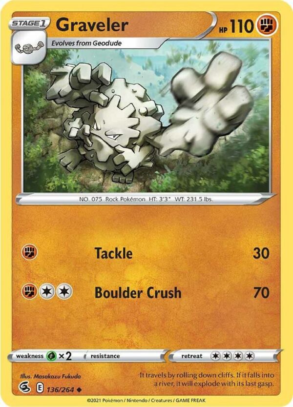 Graveler 136/264 Normal SWSH08: Fusion Strike
