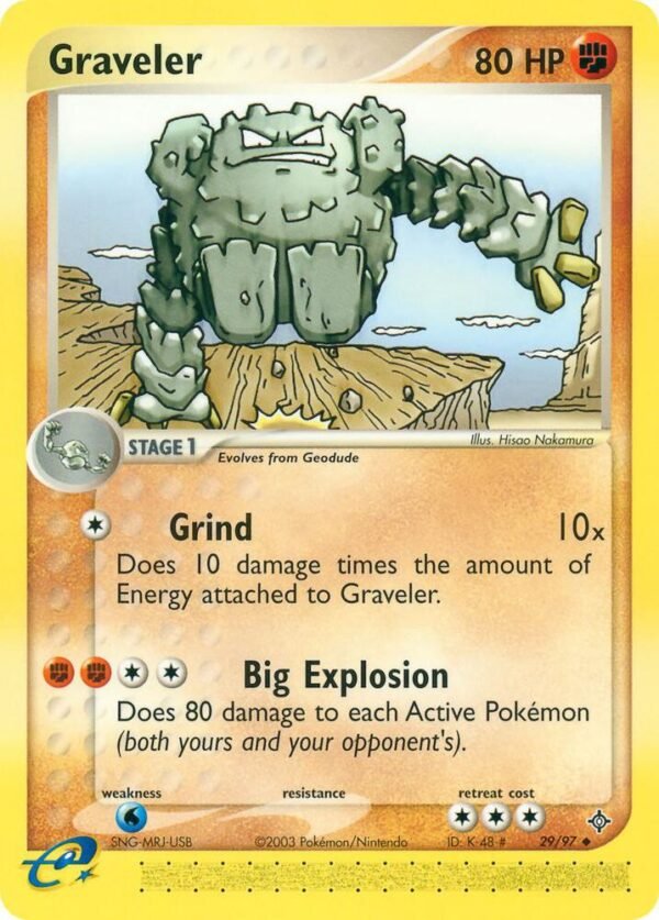 Graveler 29/97 Reverse Holofoil Dragon