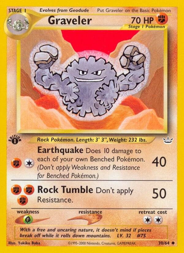 Graveler 30/64 1st Edition Neo Revelation