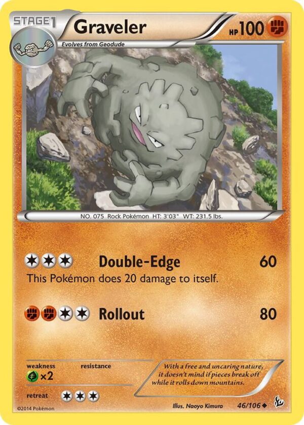 Graveler 46/106 Reverse Holofoil XY – Flashfire Graveler 46/106 Reverse Holofoil XY – Flashfire