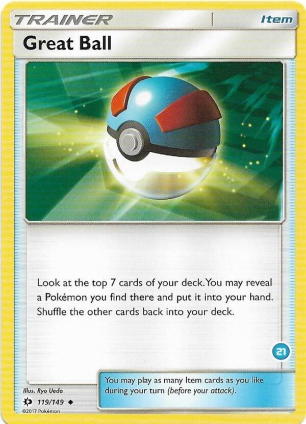 Great Ball (#21, Alolan Ninetales Half-Deck) 21/30 Normal SM Trainer Kit: Alolan Sandslash & Alolan Ninetales