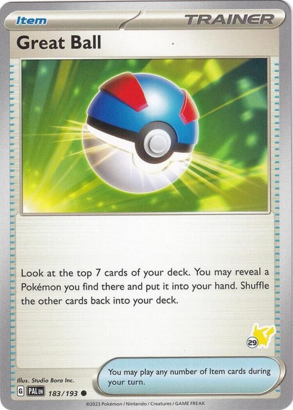 Great Ball Pikachu 29 183/193 Normal Battle Academy 2024 Great Ball Pikachu 29 183/193 Normal Battle Academy 2024