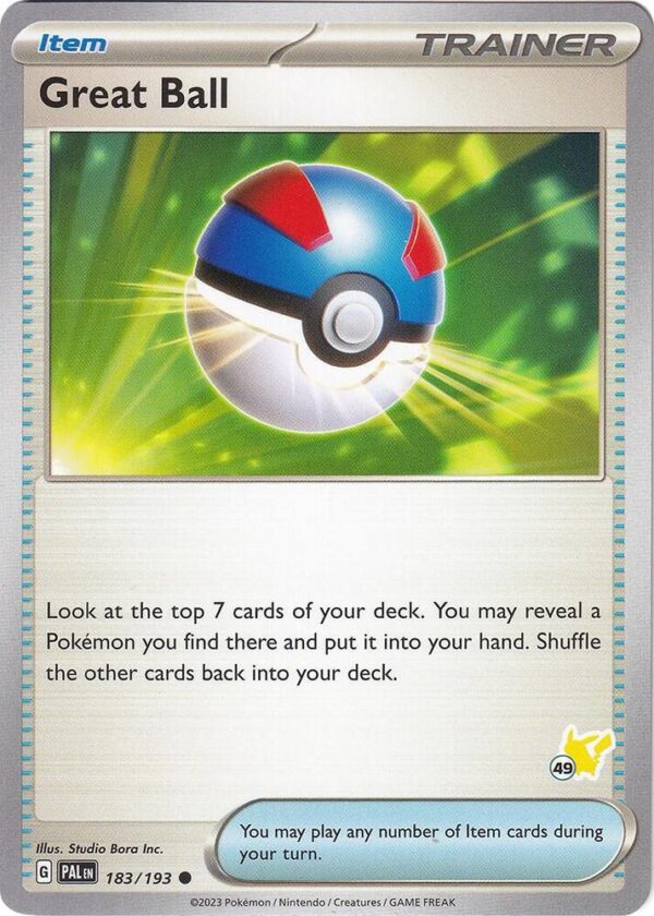 Great Ball Pikachu 49 183/193 Normal Battle Academy 2024