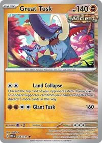 Great Tusk | 055/131 | Reverse Holofoil | SV: Prismatic Evolutions Great Tusk | 055/131 | Reverse Holofoil | SV: Prismatic Evolutions