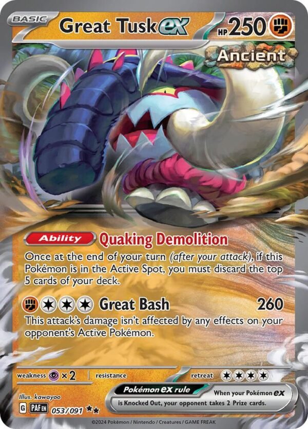 Great Tusk ex 053/091 Holofoil SV: Paldean Fates