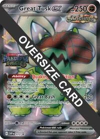 Great Tusk ex | 072 (Paldean Fates Stamped) | Holofoil | Jumbo Cards