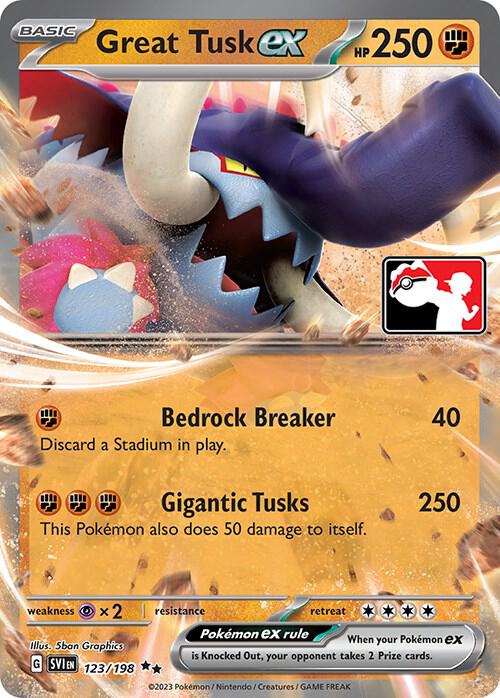 Great Tusk ex 123/198 Holofoil Prize Pack Series Cards