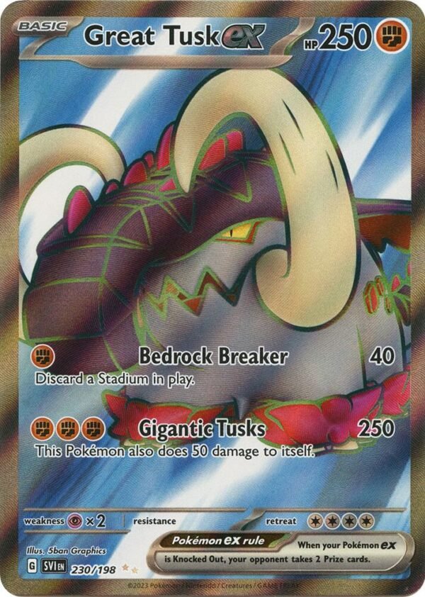 Great Tusk ex 230/198 Holofoil SV01: Scarlet & Violet Base Set
