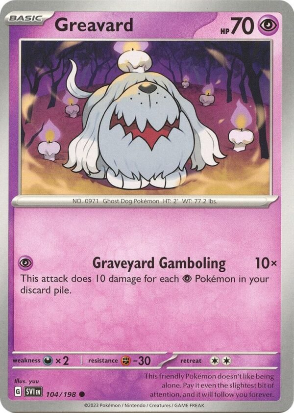 Greavard 104/198 Normal SV01: Scarlet & Violet Base Set Greavard 104/198 Normal SV01: Scarlet & Violet Base Set