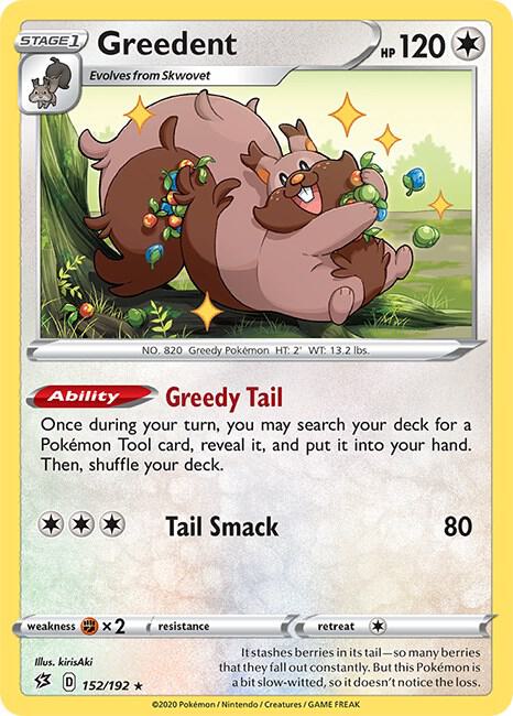 Greedent 152/192 Reverse Holofoil SWSH02: Rebel Clash