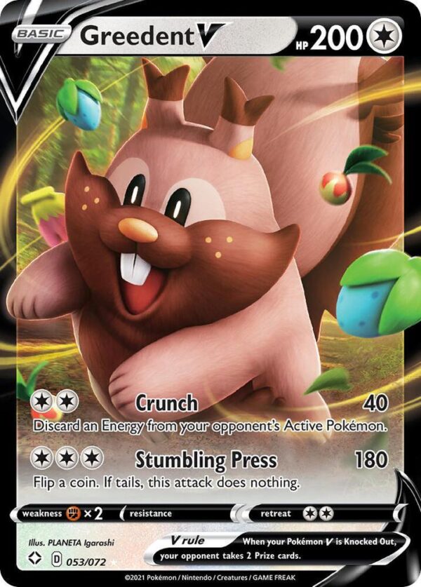 Greedent V 053/072 Holofoil Shining Fates
