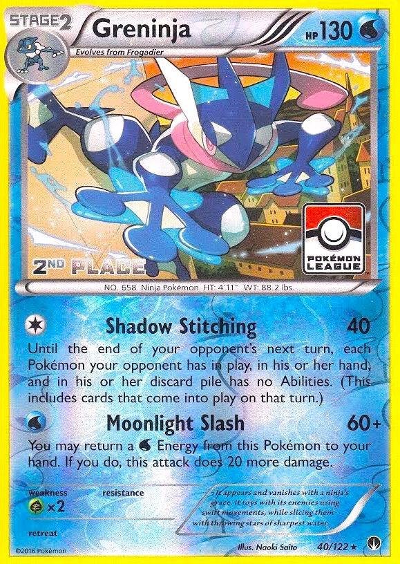 Greninja 40/122 (League) [2nd Place] 040/122 Reverse Holofoil League & Championship Cards
