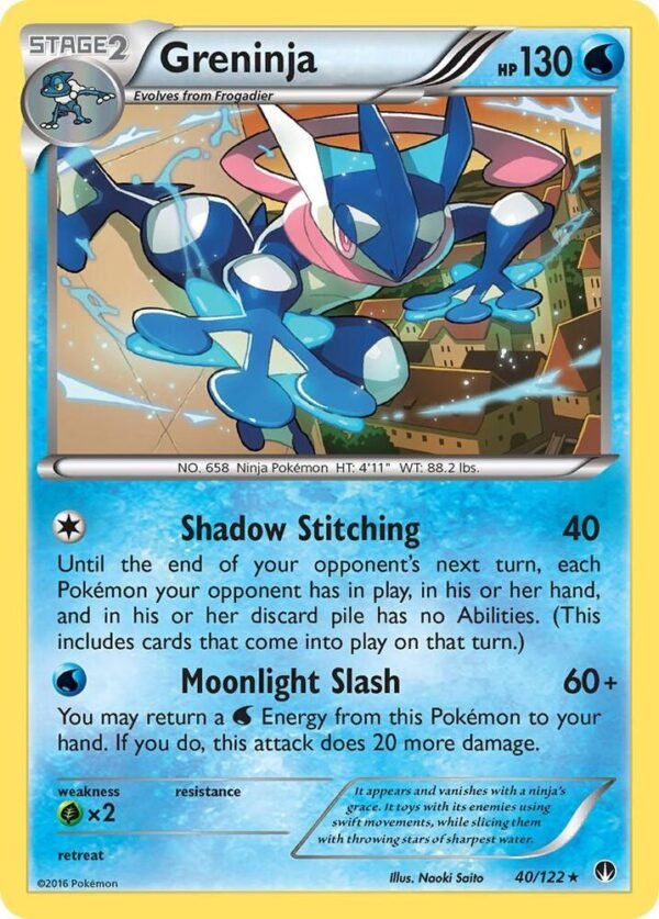 Greninja 40/122 Reverse Holofoil XY – BREAKpoint Greninja 40/122 Reverse Holofoil XY – BREAKpoint