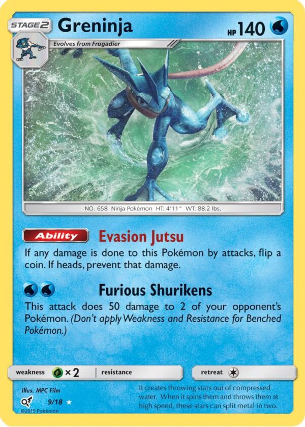 Greninja 9/18 Holofoil Detective Pikachu Greninja 9/18 Holofoil Detective Pikachu