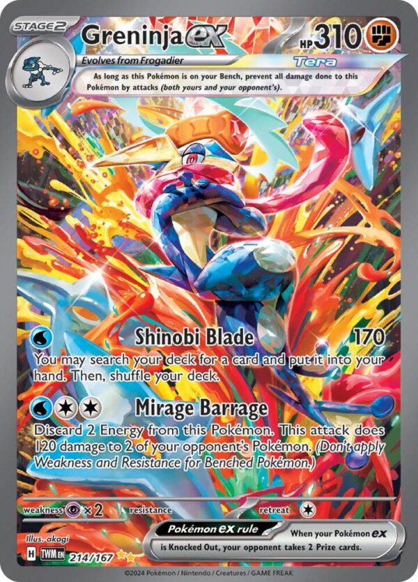 Greninja ex 214/167 Holofoil SV06: Twilight Masquerade