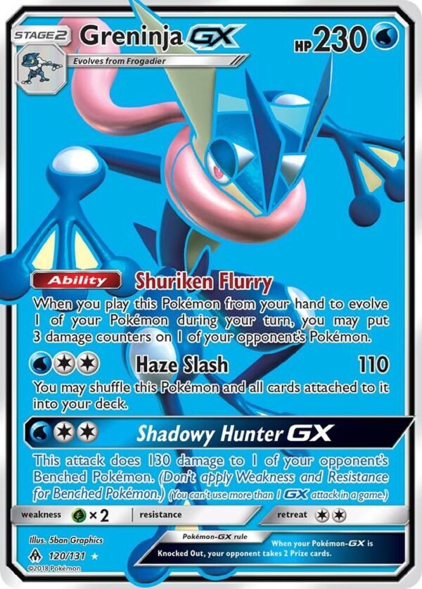 Greninja GX (Full Art) 120/131 Holofoil SM – Forbidden Light