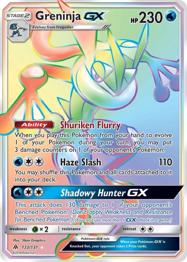 Greninja GX (Secret) 133/131 Holofoil SM – Forbidden Light Greninja GX (Secret) 133/131 Holofoil SM – Forbidden Light