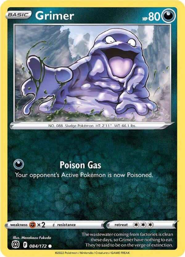 Grimer 084/172 Reverse Holofoil SWSH09: Brilliant Stars Grimer 084/172 Reverse Holofoil SWSH09: Brilliant Stars