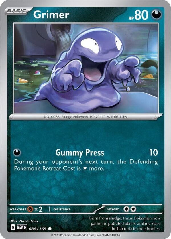 Grimer 088/165 Normal SV: Scarlet & Violet 151 Grimer 088/165 Normal SV: Scarlet & Violet 151