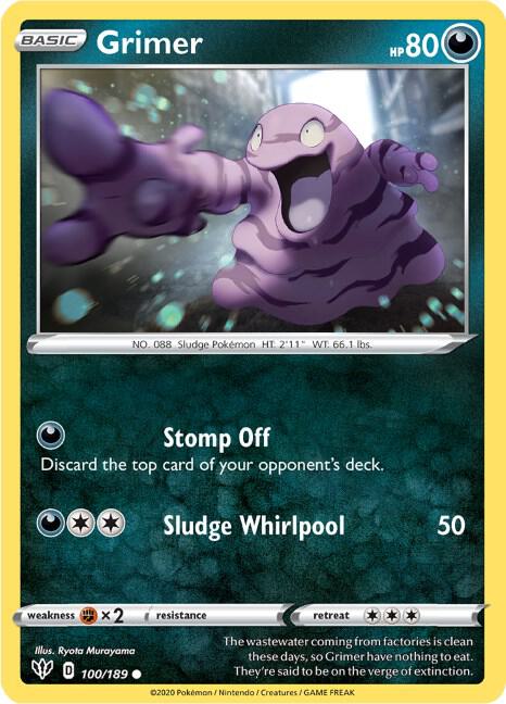 Grimer 100/189 Normal SWSH03: Darkness Ablaze Grimer 100/189 Normal SWSH03: Darkness Ablaze