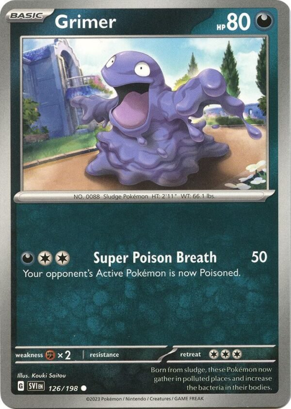 Grimer 126/198 Normal SV01: Scarlet & Violet Base Set Grimer 126/198 Normal SV01: Scarlet & Violet Base Set