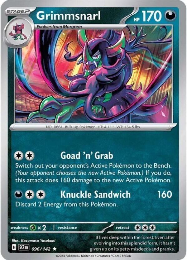 Grimmsnarl 096/142 Holofoil SV07: Stellar Crown Grimmsnarl 096/142 Holofoil SV07: Stellar Crown