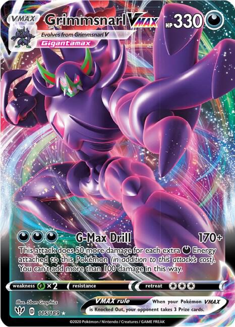 Grimmsnarl VMAX 115/189 Holofoil SWSH03: Darkness Ablaze