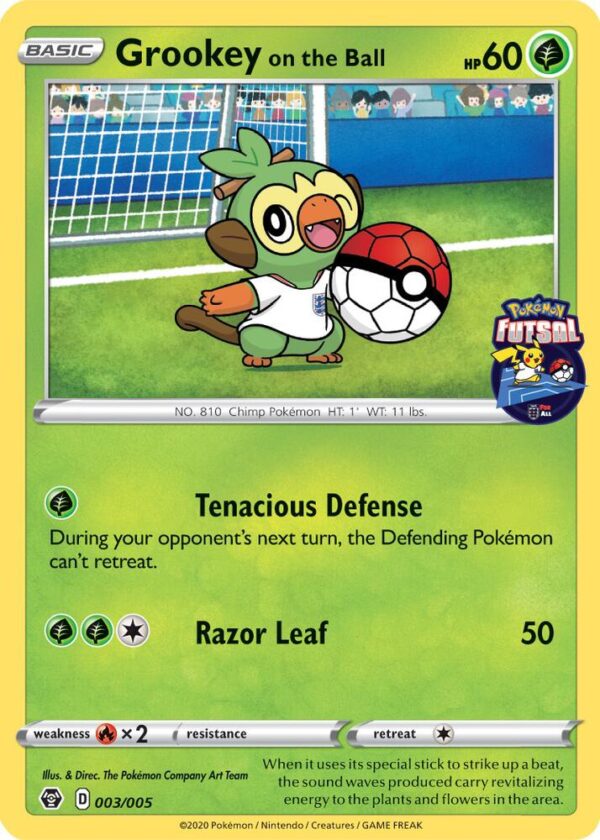 Grookey on the Ball 003/005 (Pokemon Futsal) Normal Miscellaneous Cards & Products