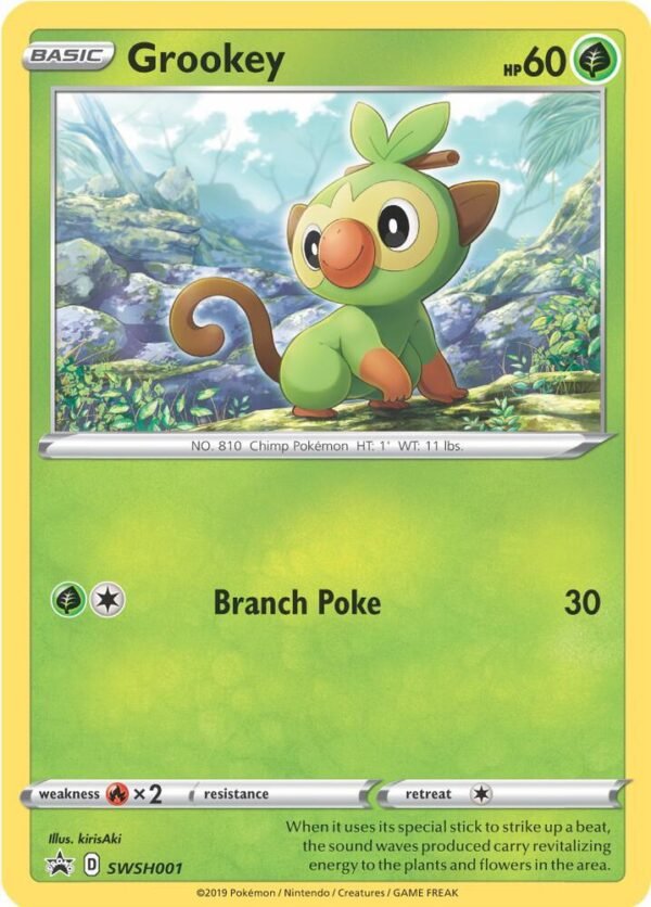 Grookey SWSH001 Holofoil SWSH: Sword & Shield Promo Cards