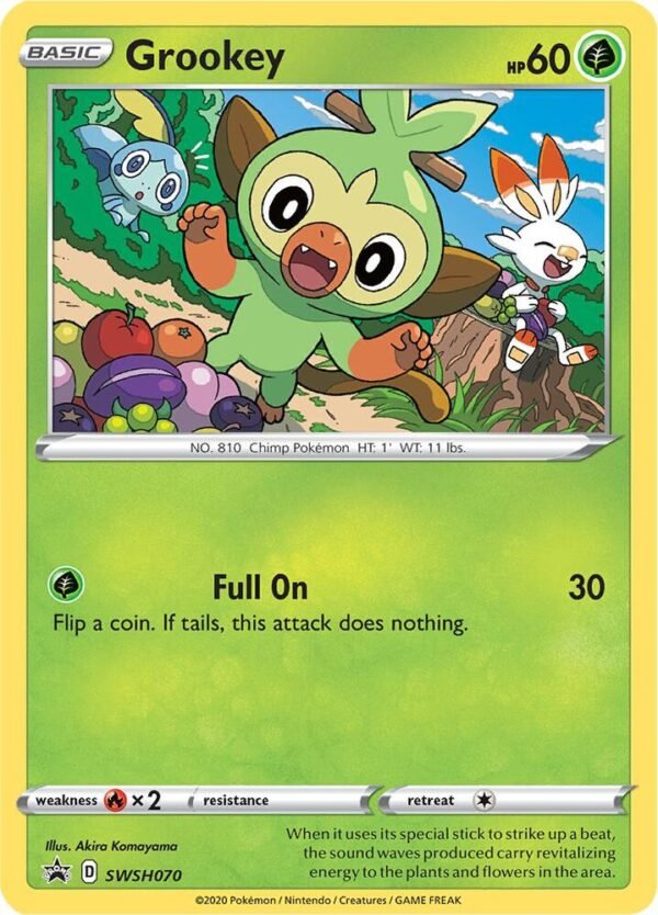 Grookey SWSH070 Holofoil SWSH: Sword & Shield Promo Cards