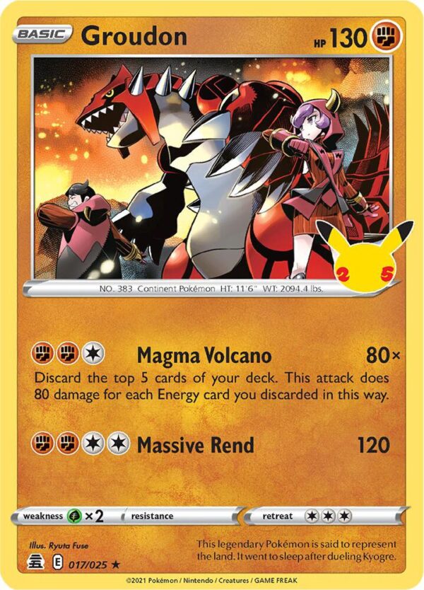 Groudon 017/025 Holofoil Celebrations