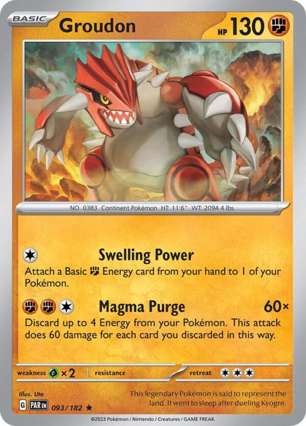 Groudon 093/182 Holofoil SV04: Paradox Rift